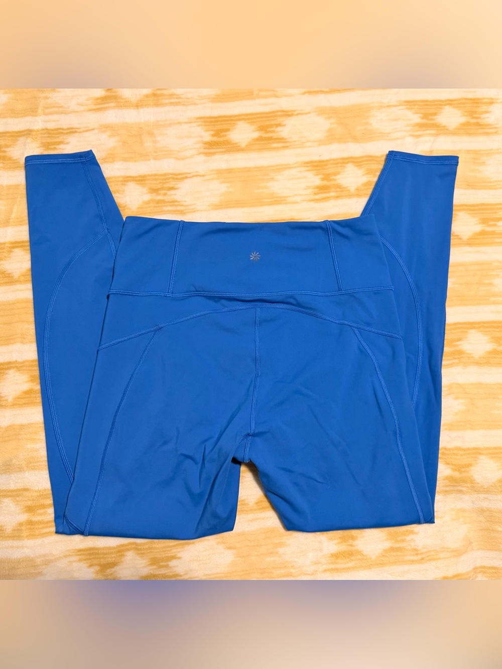 Athleta Rainer Tight High-Waisted Leggings Blue, Size M Reflective Zip Pockets - Picture 5 of 8